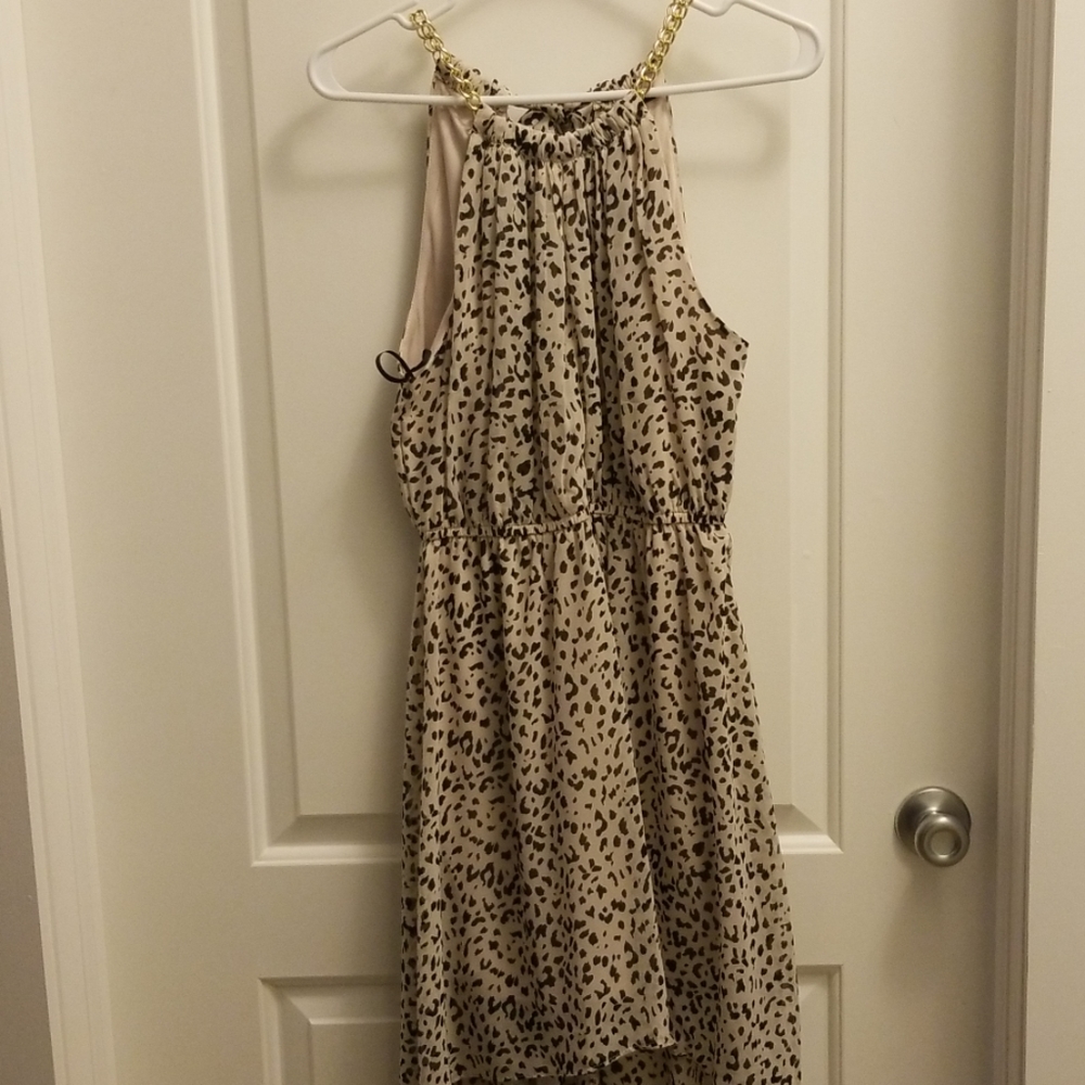 Animal print high/low dress